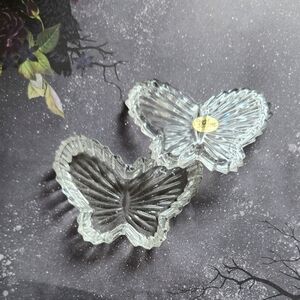 Lifetime Treasures BUTTERFLY BOX Genuine 24% Lead Crystal Trinket Box